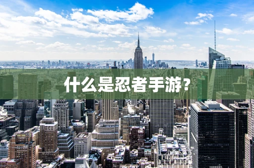 什么是忍者手游？