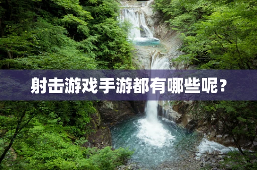 射击游戏手游都有哪些呢？