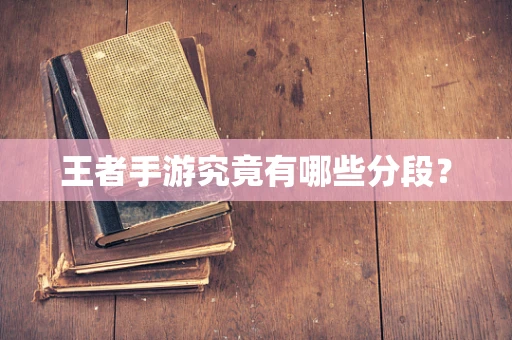 王者手游究竟有哪些分段？