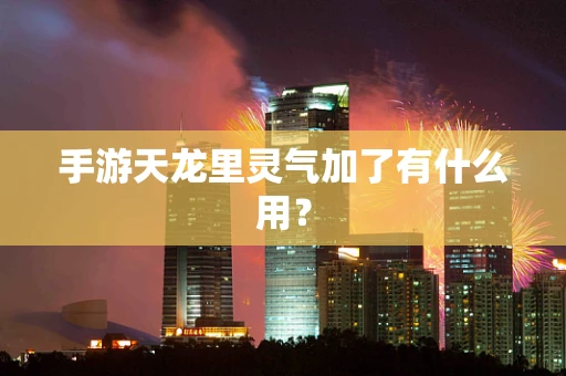 手游天龙里灵气加了有什么用？