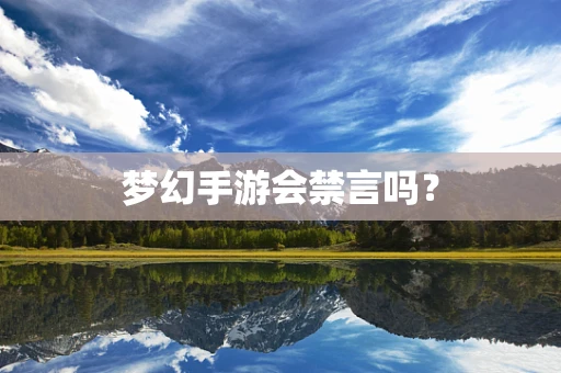 梦幻手游会禁言吗？