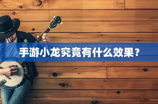 手游小龙究竟有什么效果？