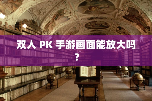 双人 PK 手游画面能放大吗？