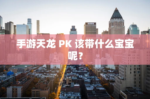 手游天龙 PK 该带什么宝宝呢？