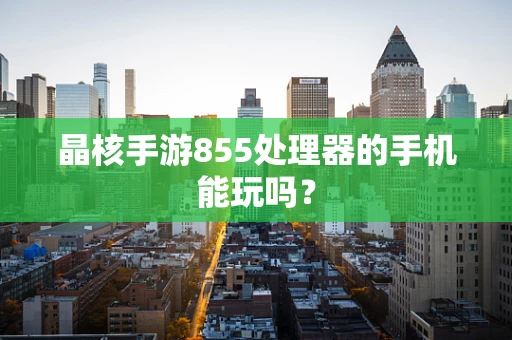 晶核手游855处理器的手机能玩吗？