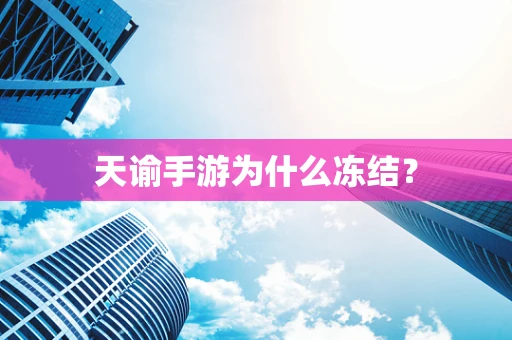 天谕手游为什么冻结？