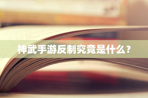 神武手游反制究竟是什么？