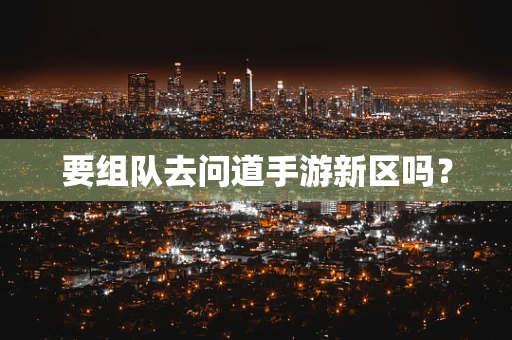 要组队去问道手游新区吗？