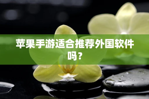 苹果手游适合推荐外国软件吗？