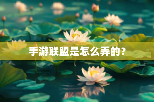 手游联盟是怎么弄的？