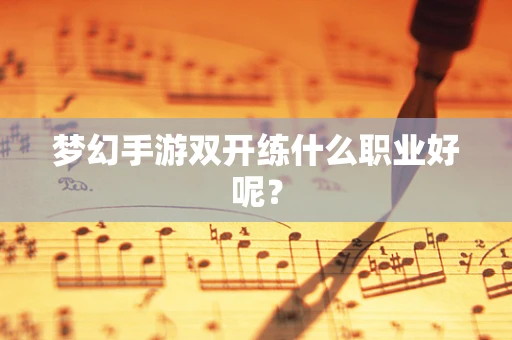 梦幻手游双开练什么职业好呢？