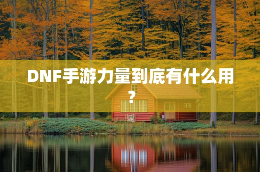 DNF手游力量到底有什么用？