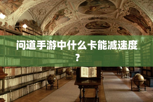 问道手游中什么卡能减速度？